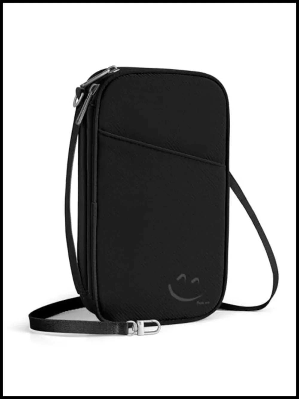 RFID Blocking Passport Holder 2-in-1 Travel Organizer Detachable Strap
